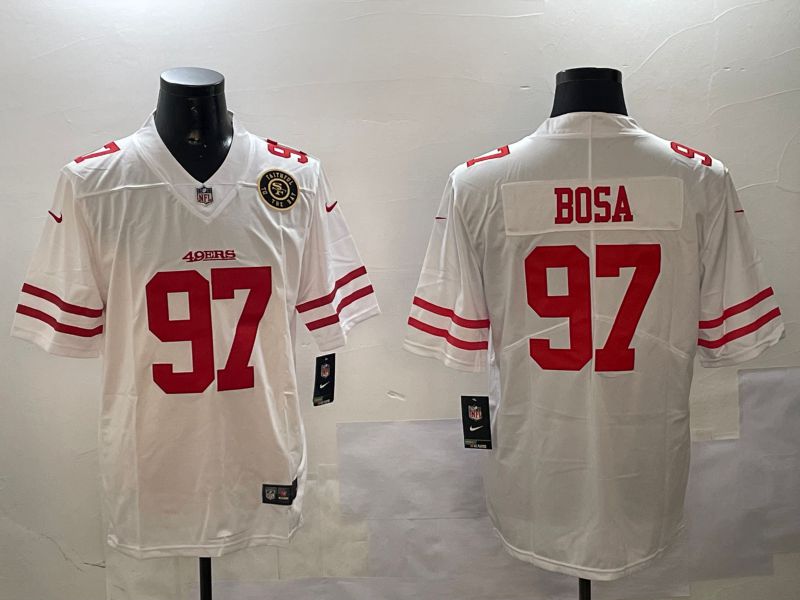 Men San Francisco 49ers #97 Bosa White Second generation 2024 Nike Limited NFL Jersey style 3->san francisco 49ers->NFL Jersey